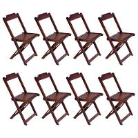 Kit 2 Jogos De Mesa Com 4 Cadeiras De Madeira Dobravel 60X60 - Imbuia - Marrom - 5