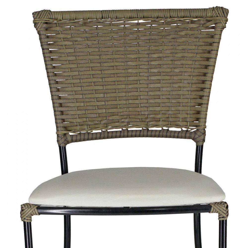 Jogo Mesa E 4 Cadeiras Fibra Pequi Com Branco Gelo - 2