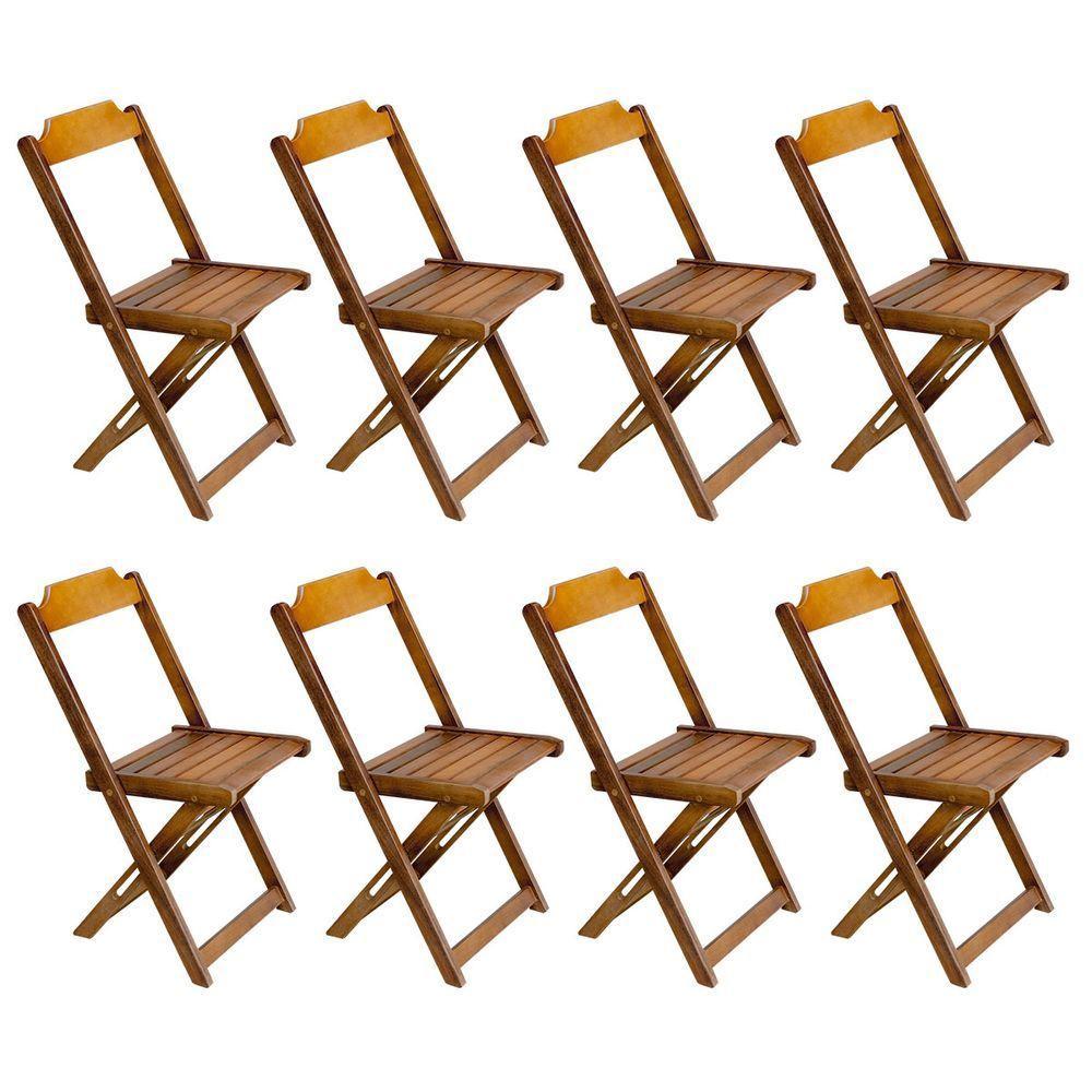 Kit 2 Jogos De Mesa Com 4 Cadeiras De Madeira Dobravel 120X70 - Mel - Amarelo - 4