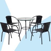 Kit 4 Cadeiras E Mesa Com Tampo Happy Hour Beleza E Conforto - 5