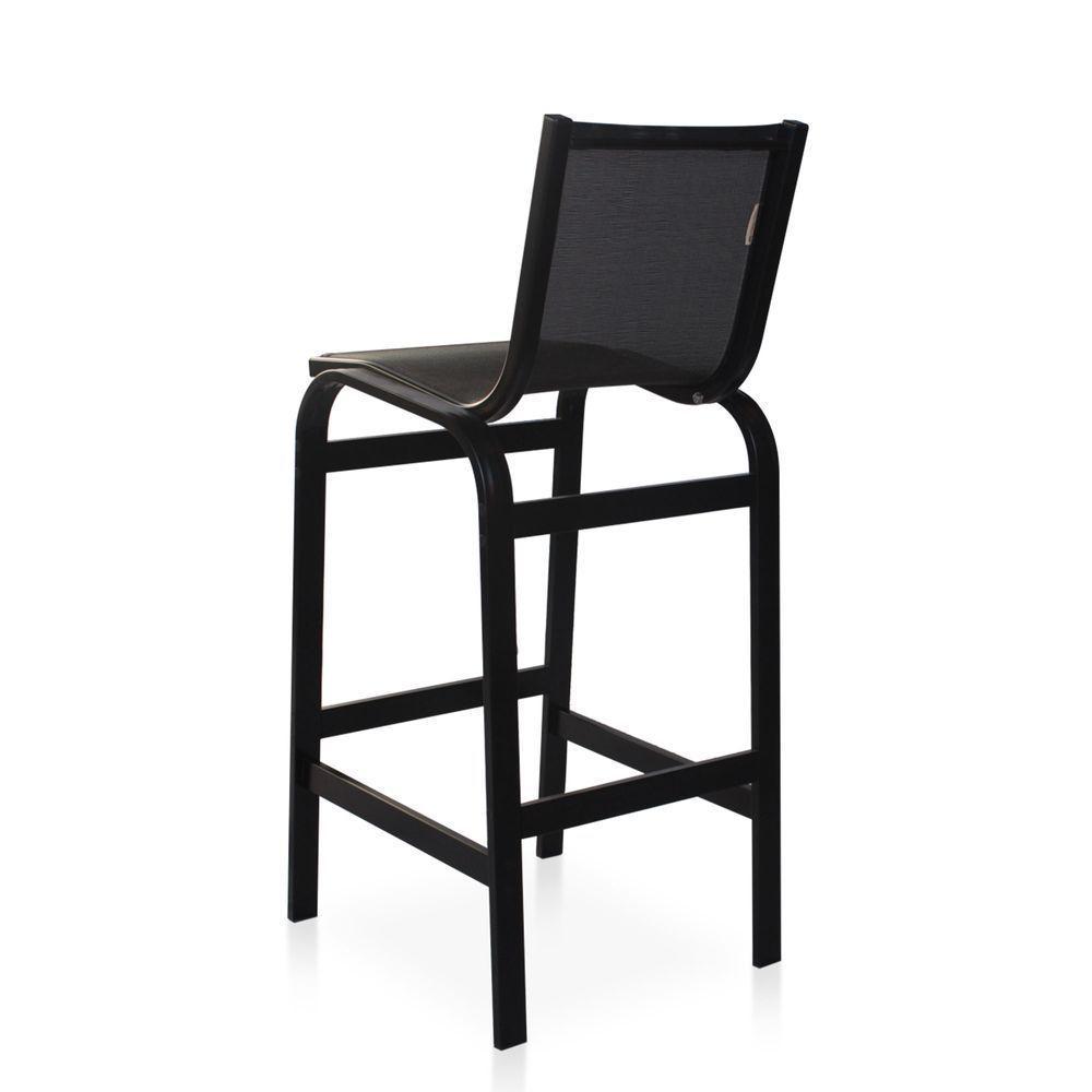 Duas Banquetas Altas Para Balcões, Mesas Bistrôs, áreas Externas - Preto - 2