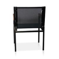 Cadeira De Alumínio Em Tela Sling Sem Braço - Preto - 2