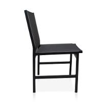 Cadeira De Alumínio Em Tela Sling Sem Braço - Preto - 3