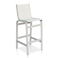 Banqueta Alta Para Balcão, Mesa Bistrô, área Externa - Cinza E Tela Cinza - 1