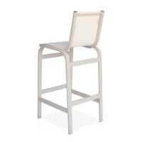 Banqueta Alta Para Balcão, Mesa Bistrô, área Externa - Cinza E Tela Cinza - 2