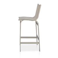 Banqueta Alta Para Balcão, Mesa Bistrô, área Externa - Cinza E Tela Cinza - 3