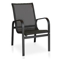 Conjunto 4 Cadeiras Para , área Externa, Gourmet E Jardim - Preto Em Tela Sling Preto - 3