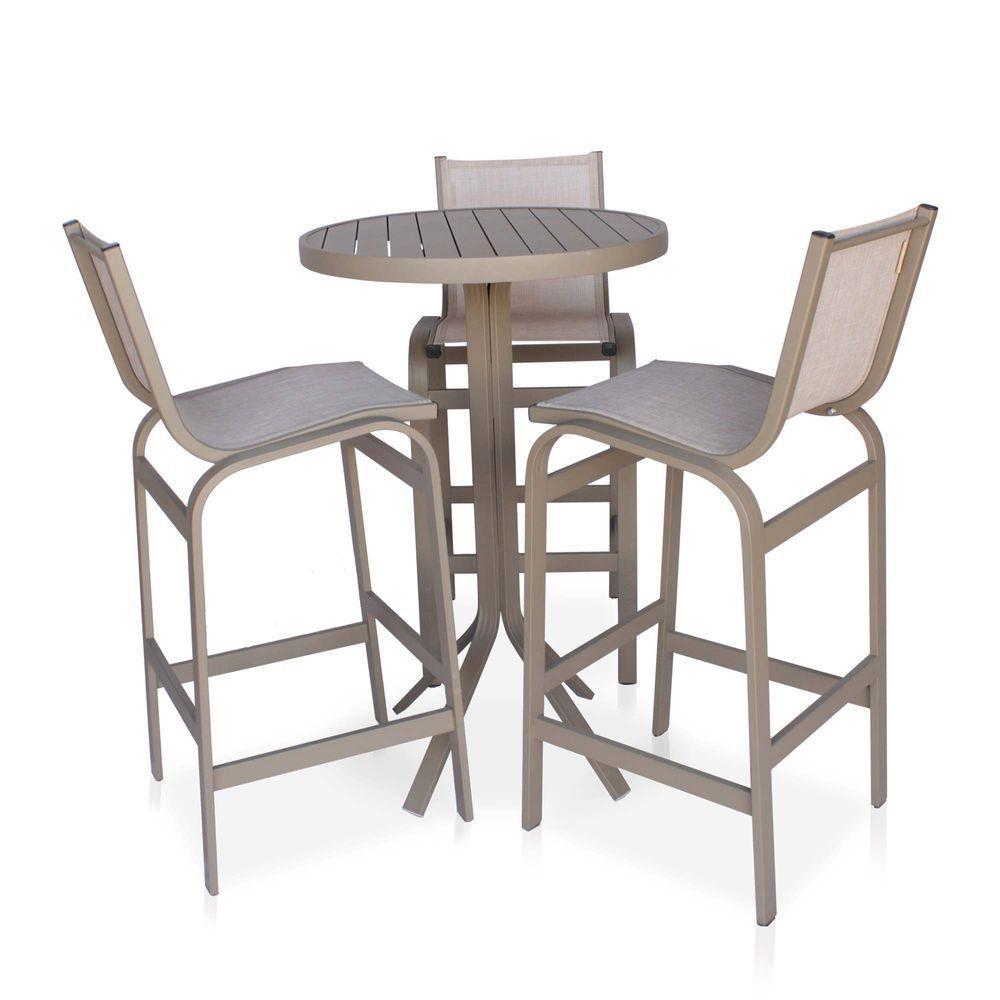 Conjunto Mesa Bistrô Com 3 Banquetas Para área Externa - Capuccinno - 1