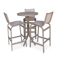 Conjunto Mesa Bistrô Com 3 Banquetas Para área Externa - Capuccinno - 1