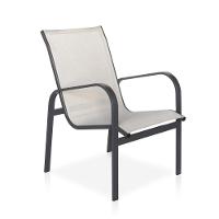 Cadeira Para , área Externa, Gourmet E Jardim - Grafite Em Tela Sling Cinza Claro - 1