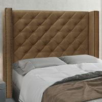 Cabeceira Estofada Box Casal King Size 195cm Caramelo - 4