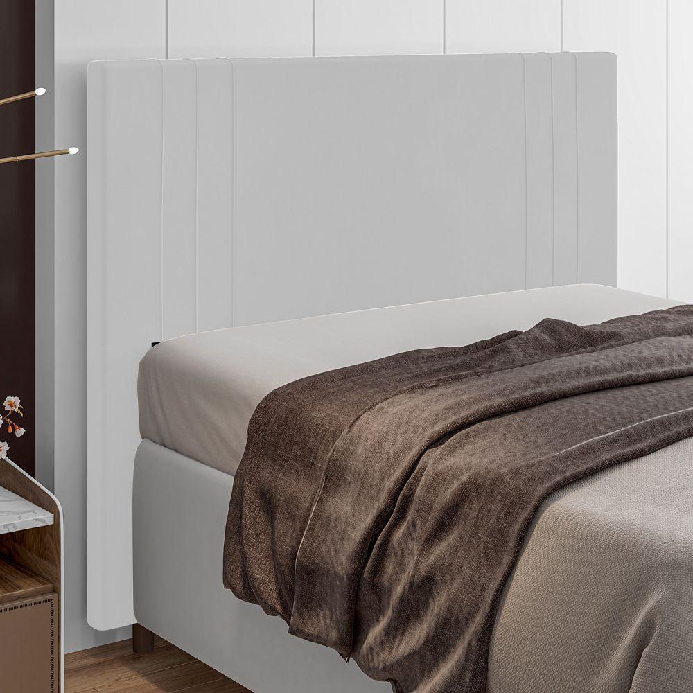 Cabeceira Cama Box Casal Ferrara 140cm Corano Branco - 5