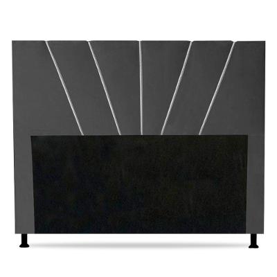 Cabeceira Cama Box Casal Dallas 140cm Suede Cinza