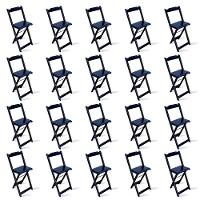 Kit De 10 Conjuntos Dobrável Bistrô Preto De Mesa Com 2 Cadeiras Cor: Marrom - 6