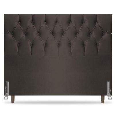 Cabeceira Box Casal Queen Size Madrid 160cm Suede Marrom