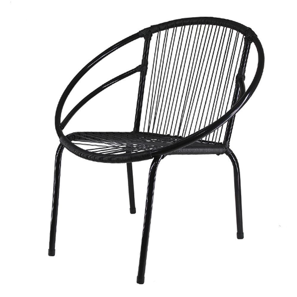 Conjunto Com 3 Cadeiras Eclipse De área Preto - 4