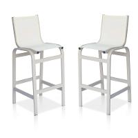 Duas Banquetas Altas Para Balcões, Mesas Bistrôs, áreas Externas - Cinza - 1