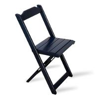 Jogo De Mesa Dobravel Com 4 Cadeiras 60x60 Preto Cor: Preto - 6