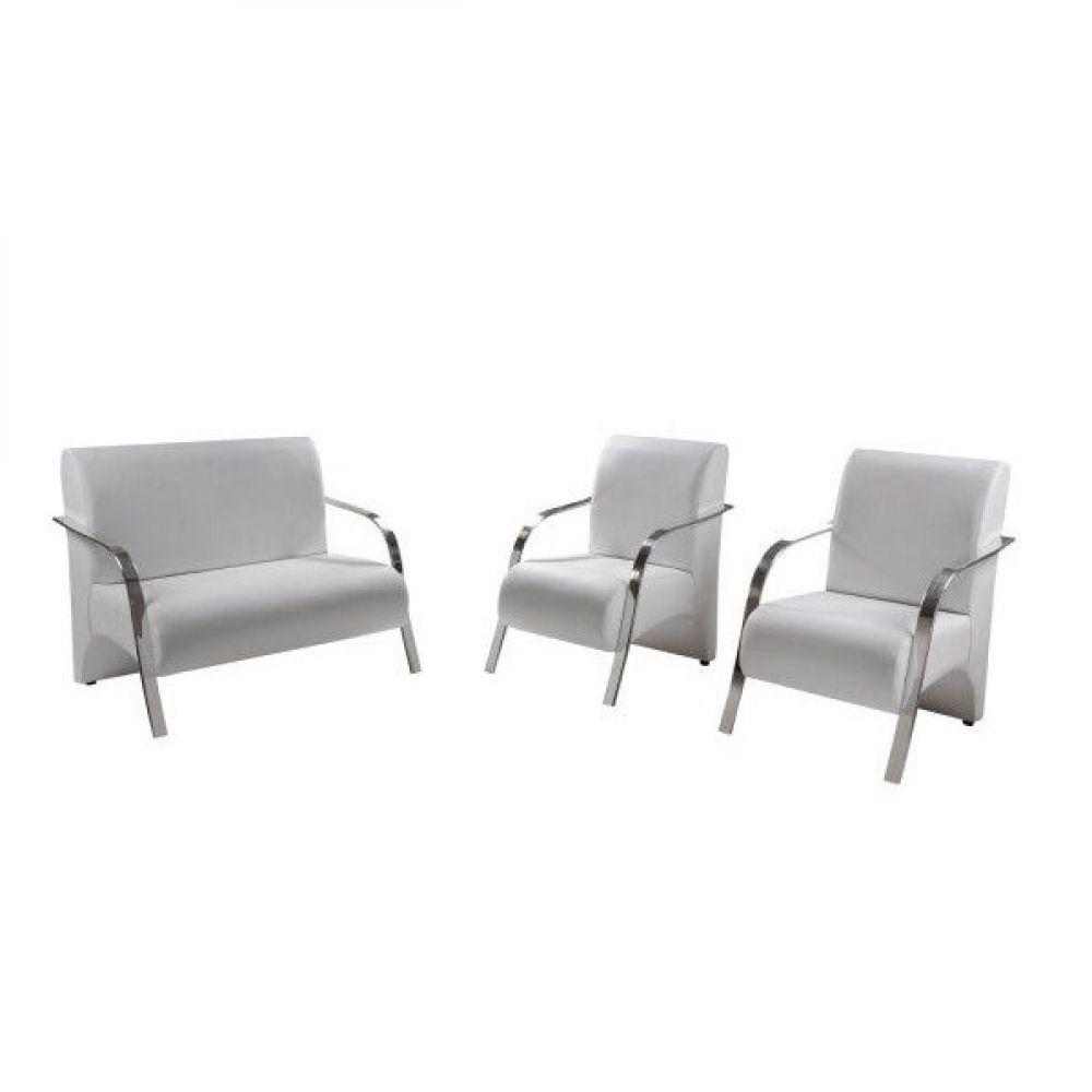 Conjunto Vênus 1 e 2 Lugareses Braço Alumínio D Salla Branco - 1