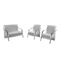 Conjunto Vênus 1 e 2 Lugareses Braço Alumínio D Salla Branco - 1