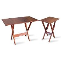 Conjunto De Mesa Dobrável 1,10x70 Com 2 Cadeiras Com Mesa Aparador -imbu - 11