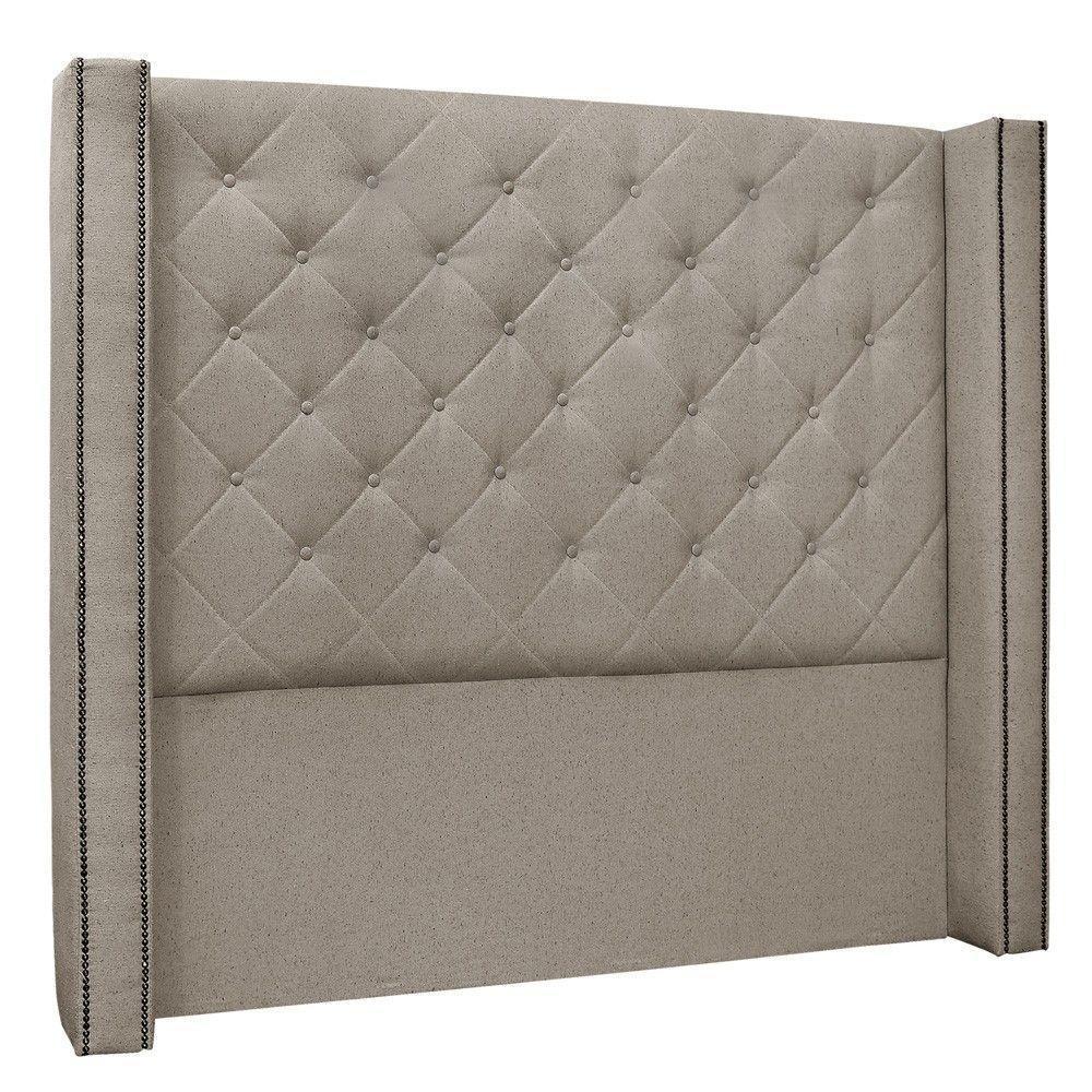 Cabeceira Box Casal Queen Size 160cm Linho Rústico Areia - 1