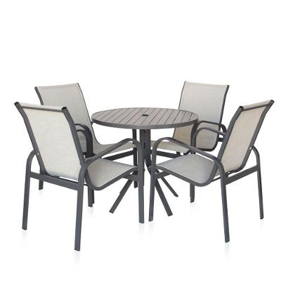 Conjunto 1 Mesa + 4 Cadeiras Para área Externa - Graffite