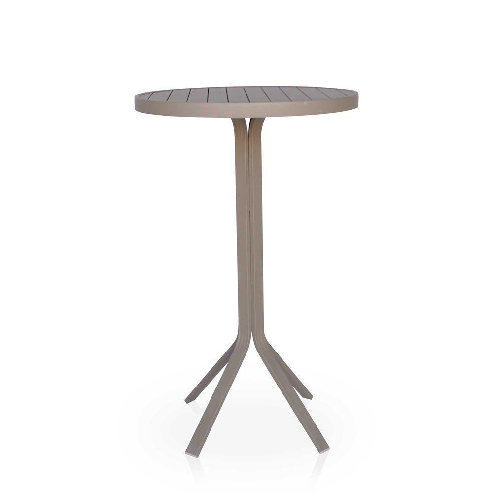 Mesa Bistrô Alta Para área Externa, Gourmet, Churrasqueira E Jardim - Cappuccino - 1