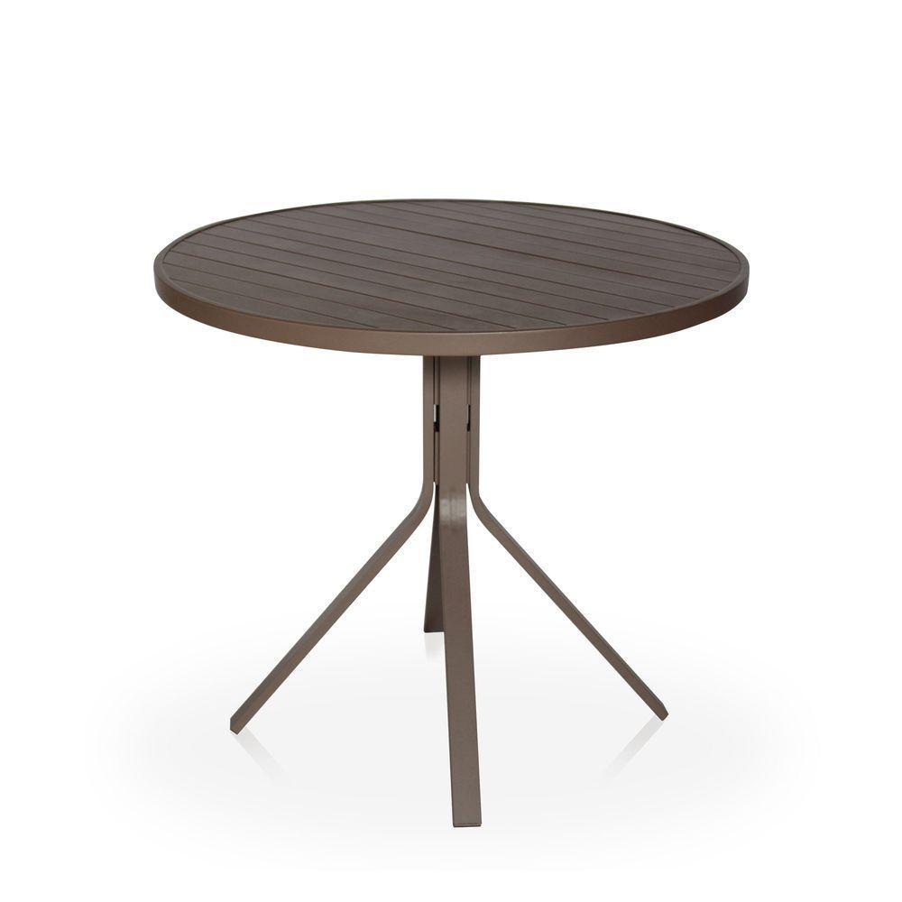 Conjunto 1 Mesa + 4 Cadeiras Para área Externa - Cor Marrom - 2