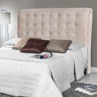 Cabeceira Estofada Box Casal King Louise 195cm Suede Marfim - 4