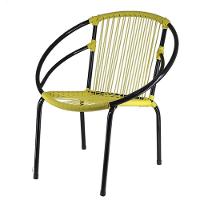 Conjunto Com 3 Cadeiras Eclipse De área Amarelo - 4