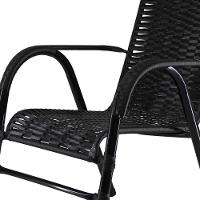 Conjunto Com 4 Cadeiras E Mesa De Centro Bela - Cor Preto - 4