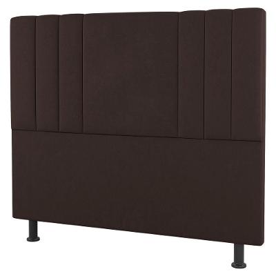 Cabeceira Cama Box Casal Grace 140cm Suede Marrom - Abmaza