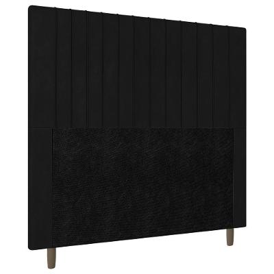 Cabeceira Cama Box Casal Nala 140cm Suede Preto - Abmaza