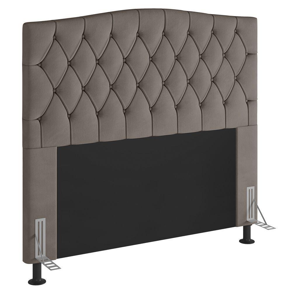 Cabeceira Estofada Box Queen Size 160cm Com Frame Bege - 1
