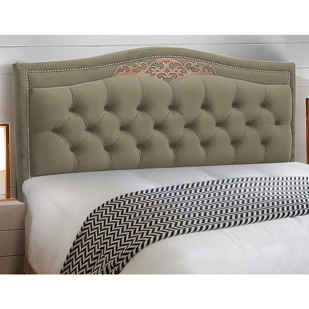 Cabeceira E Calçadeira Baú Box Casal King Size 195cm Areia - 4
