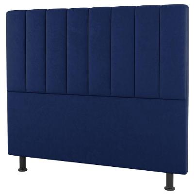 Cabeceira Cama Box Casal Cora 140cm Suede Azul - Abmaza