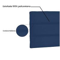 Cabeceira Painel La Italiana Casal 140cm Suede Azul Marinho - 4