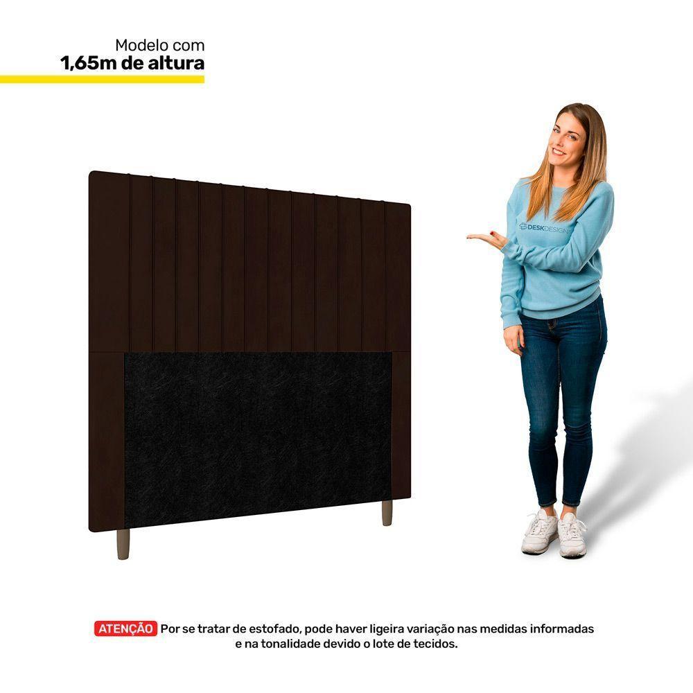 Cabeceira Cama Box Casal Nala 140cm Corano Marrom - Abmaza - 4