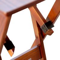 Conjunto De Bistro Com 3 Cadeiras Dobravel Para Area De Lazer Imbuia