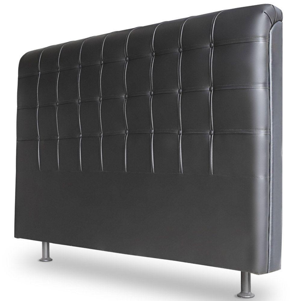 Cabeceira Estofada Cama Box Casal Louise 140cm Corano Preto - 1
