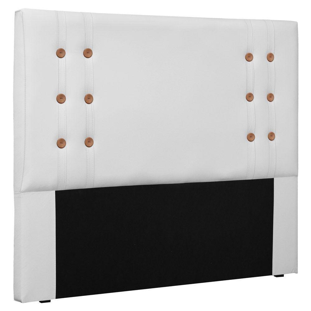 Cabeceira Estofada Cama Box Casal Monreale 140cm Branco - 1
