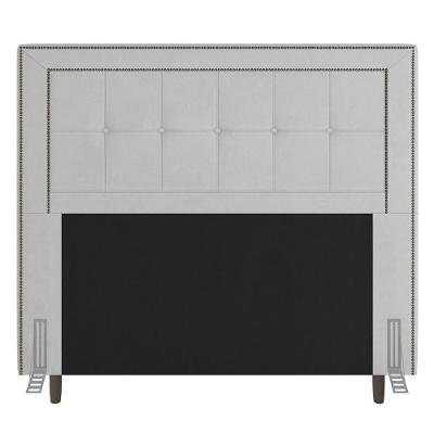 Cabeceira Box King Size 195cm Com Tachas E Frame Branco