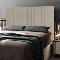Cabeceira Cama Box Casal Queen Size Nala 160cm Veludo Bege - 5