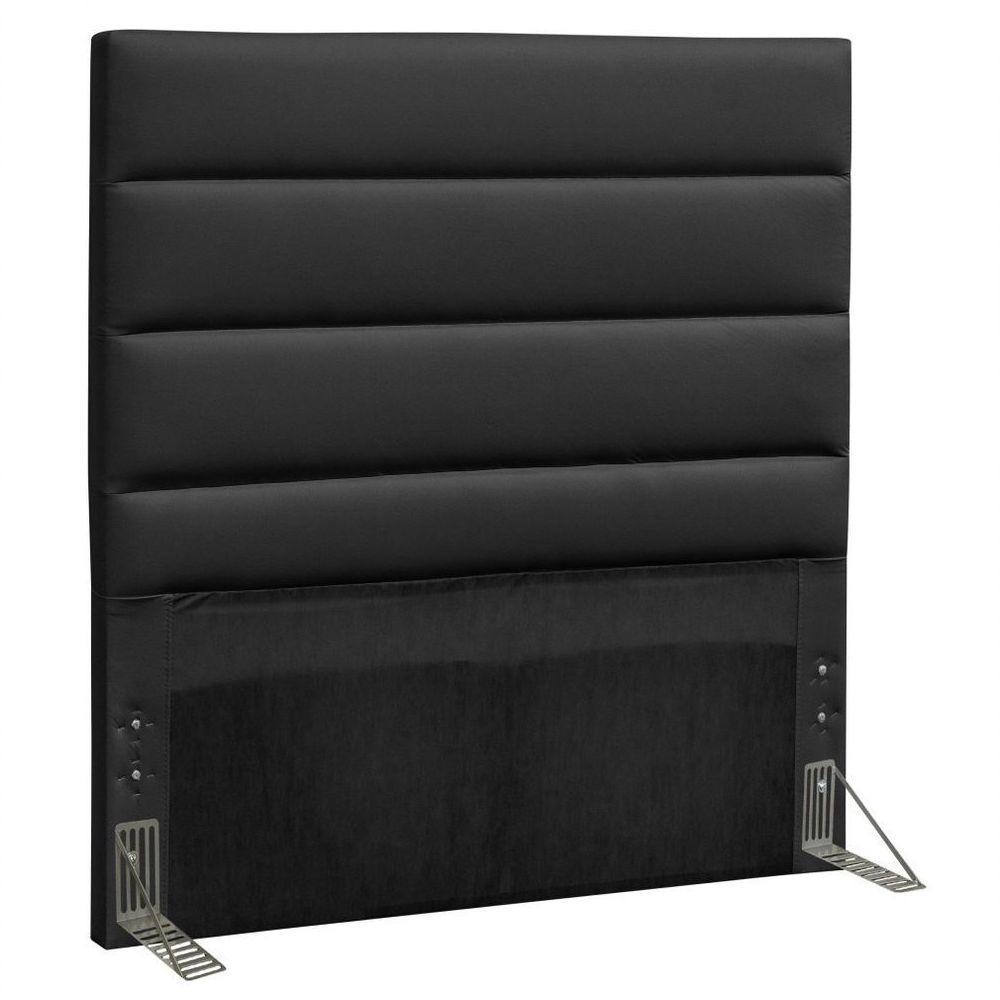 Cabeceira Quarto Solteiro Greta 90Cm Corano Preto - D'Monegatto - 1