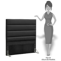 Cabeceira Quarto Solteiro Greta 90Cm Corano Preto - D'Monegatto - 2