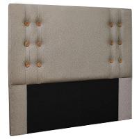 Cabeceira Estofada Box King Size 195cm Linho Rústico Areia - 1