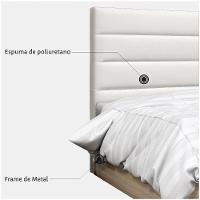 Cabeceira Quarto Solteiro Greta 90Cm Corano Branco - D'Monegatto - 5