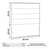 Cabeceira Quarto Solteiro Greta 90Cm Corano Branco - D'Monegatto - 9