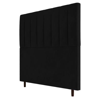 Cabeceira Cama Box Casal Itália 140cm Suede Preto